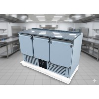 Стіл холодильний 3 двері саладета GGMgastro SAG147OG 
