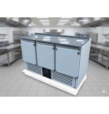 Стіл холодильний 3 двері саладета GGMgastro SAG147OG 