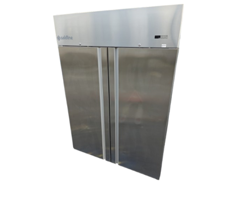 Шафа холодильна 2 двері нерж Coldline A140/2NE  | Професійна, 0°...+10°C, нержавіюча сталь | BU HORECA