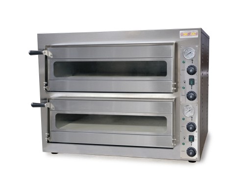Піч для піци GoodFood PO44 | Професійна, Дві камери на 4+4, нержавіюча сталь | BU HORECA
