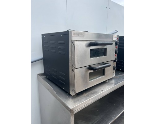 Піч для піци 2 рівні GGM Gastro PDKG20  бу  | Професійна, 2 рівні, нержавіюча сталь | BU HORECA