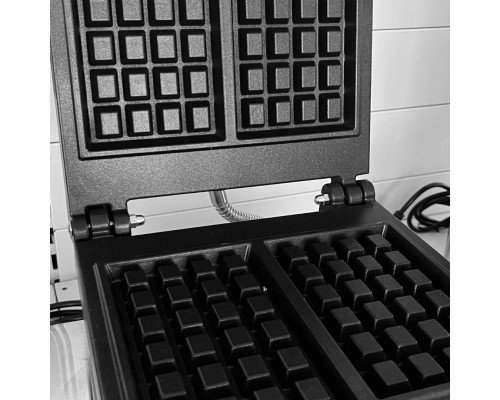 Вафельниця HURAKAN HKN-GES2L (2 прямокутні вафлі) | Антипригарне покриття | BU HORECA