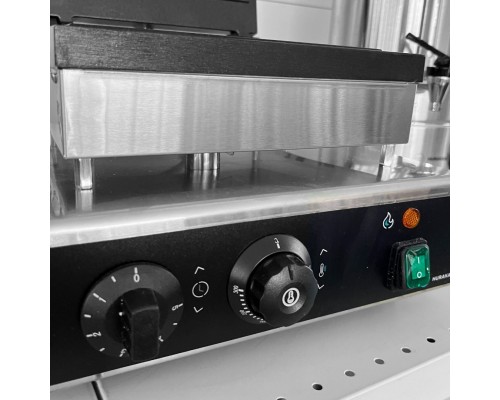 Вафельниця HURAKAN HKN-GES2L (2 прямокутні вафлі) | Антипригарне покриття | BU HORECA