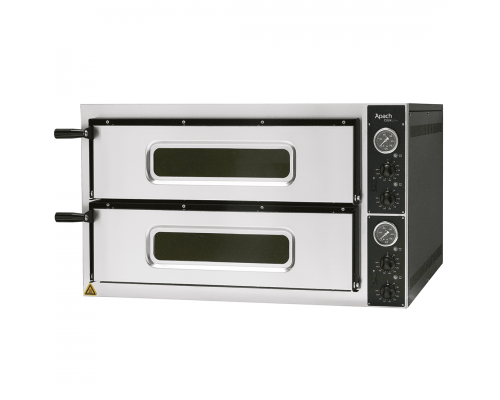 Піч для піци APACH AMM44X | Двоярусна, 8 піц, 500°C | BU HORECA