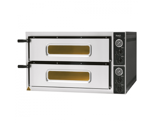 Піч для піци APACH AMM44X | Двоярусна, 8 піц, 500°C | BU HORECA