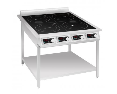 Плита індукційна HURAKAN HKN-D35FX4S PRO | 4 конфорки, 14 кВт, 380В | Професійна | BU HORECA