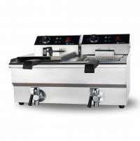 Фритюрниця Hurakan HKN-FT1010N подвійна з краном 10+10 л