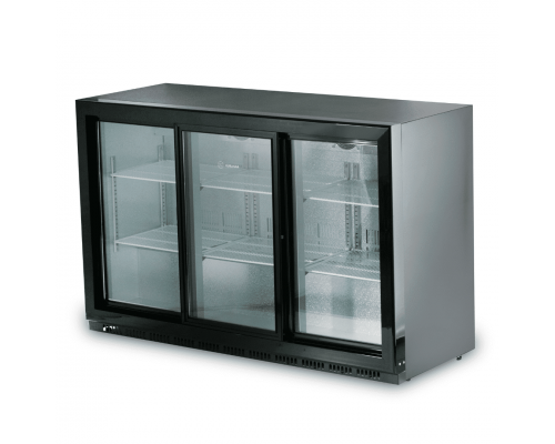 Шафа барна холодильна HURAKAN HKN-DB335S | 300 л, Скляні двері, Чорна | BU HORECA