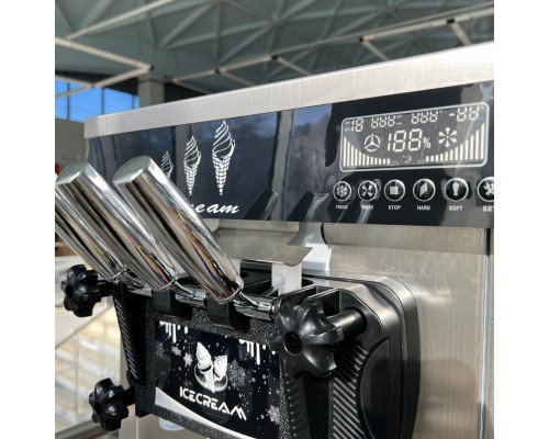 Фризер для морозива HURAKAN HKN-BQ22CT | 2 бункери, 3 дозатори, 25 л/год | BU HORECA