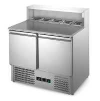 Саладета Hurakan HKN-GXSD2GN 2-х дверна з гранітною поверхнею