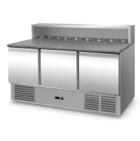 Саладета Hurakan HKN-GXSD3GN 3-х дверна з гранітною поверхнею