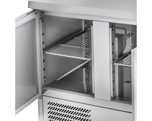 Стіл холодильний HURAKAN HKN-GXS2GN | 2-дверний, Нижній агрегат | BU HORECA