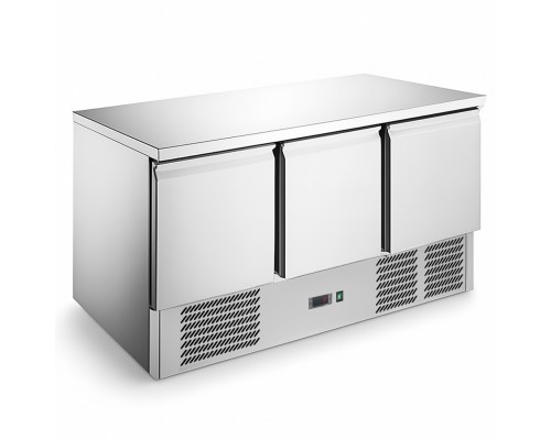 Стіл холодильний HURAKAN HKN-GXS3GN | 3-дверний, Нижній агрегат, 371 л | BU HORECA