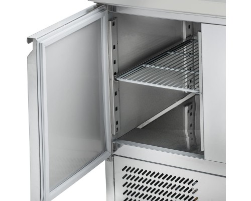 Стіл холодильний HURAKAN HKN-GXS3GN | 3-дверний, Нижній агрегат, 371 л | BU HORECA