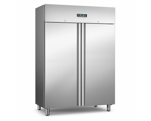 Шафа холодильна HURAKAN HKN-GX1410TN INOX | 1400 л, 3 полиці, Нержавіюча сталь | BU HORECA