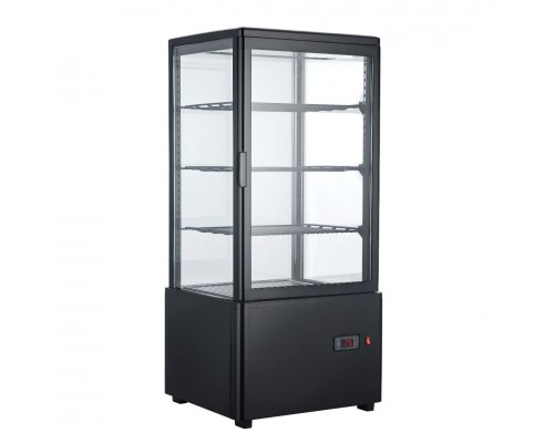 Холодильная витрина HURAKAN HKN-UPD78B BLACK | 78 л, LED, 4-стороннее стекло |