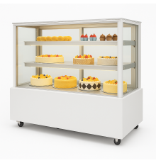 Вітрина кондитерська холодильна Hurakan HKN-LPD210S White (1,2 м, квадратна)