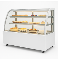 Вітрина кондитерська холодильна Hurakan HKN-LPD150 White (0.9 м, кругла)