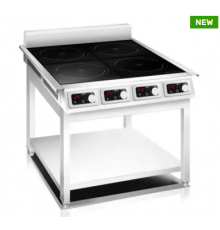 Плита индукционная HURAKAN HKN-D35FX4S PRO 4 конфорки, 14 кВт, 380В | Профессиональная | BU HORECA