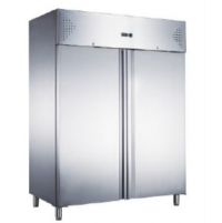 Холодильный шкаф HURAKAN HKN-GX1410TN INOX | 1400 л, 3 полки, нержавеющая сталь | BU HORECA