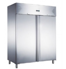 Холодильный шкаф HURAKAN HKN-GX1410TN INOX | 1400 л, 3 полки, нержавеющая сталь | BU HORECA