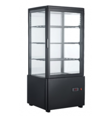 Холодильная витрина HURAKAN HKN-UPD78B BLACK | 78 л, LED, 4-стороннее стекло | BU HORECA