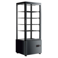Холодильная витрина HURAKAN HKN-UPD98B BLACK | 98 л, LED, 4 полки | BU HORECA
