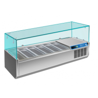 Холодильная витрина для топпинга BRILLIS G-VRX1400/330FG | 1.4м, 6xGN 1/4 | BU HORECA