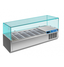 Холодильная витрина для топпинга BRILLIS G-VRX1400/330FG | 1.4м, 6xGN 1/4 | BU HORECA