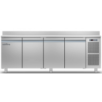 Холодильный стол Smart GN 4 двери, 599 л, -2°...+8°C, со столешницей и бортом, Класс B | BU HORECA