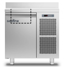Холодильний стіл Saladette GN | 1 двері, 120 л, -2°...+8°C, зі стільницею та бортом, Клас A | BU HORECA