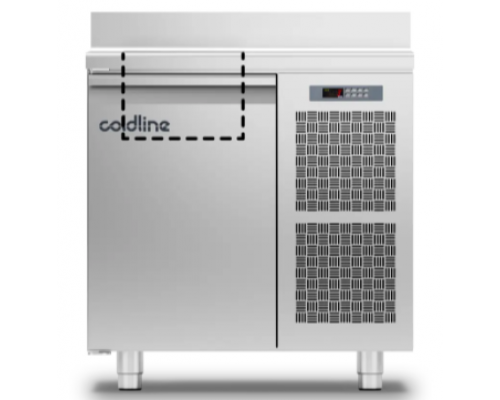 Холодильний стіл Saladette GN | 1 двері, 120 л, -2°...+8°C, зі стільницею та бортом, Клас A | BU HORECA