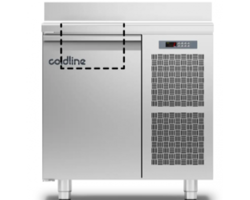 Холодильний стіл Saladette GN | 1 двері, 130 л, -2°...+8°C, зі стільницею та бортом, H 760 мм, Клас A | BU HORECA