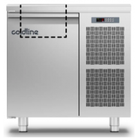 Холодильный стол Saladette GN | 1 дверь, 130 л, -2°...+8°C, со столешницей и бортом, H 760 мм, Класс A | BU HORECA
