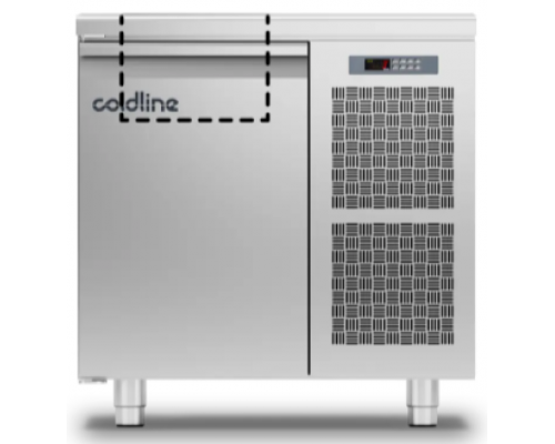 Холодильний стіл Saladette GN | 1 двері, 130 л, -2°...+8°C, зі стільницею та бортом, H 760 мм, Клас A | BU HORECA