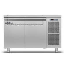 Холодильний стіл Saladette GN | 2 двері, 280 л, -2°...+8°C, зі стільницею та бортом, H 710 мм | BU HORECA