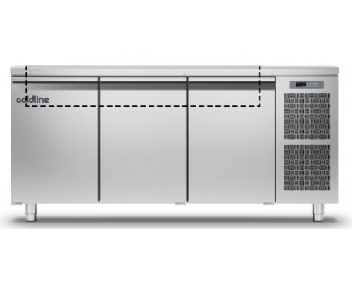 Холодильний стіл Saladette GN | 3 двері, 440 л, -2°...+8°C, зі стільницею, H 710 мм | BU HORECA
