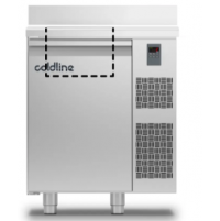 Холодильний стіл Saladette GN | 1 двері, 130 л, -2°...+8°C, зі стільницею та бортом, H 760 мм, під виносний холод | BU HORECA