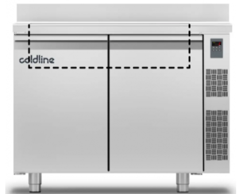 Холодильний стіл Saladette GN | 2 двері, 280 л, -2°...+8°C, зі стільницею та бортом, H 710 мм, під виносний холод | BU HORECA