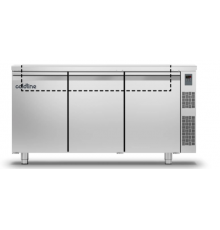 Холодильний стіл Saladette GN | 3 двері, 440 л, -2°...+8°C, зі стільницею, H 710 мм, під виносний холод | BU HORECA