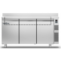 Холодильный стол Saladette GN | 3 двери, 403 л, -2°...+8°C, со столешницей и бортом, H 660 мм, под выносной холод | BU HORECA