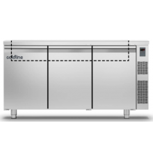Холодильний стіл Saladette GN | 3 двері, 403 л, -2°...+8°C, зі стільницею та бортом, H 660 мм, під виносний холод | BU HORECA