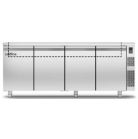 Холодильний стіл Saladette GN | 4 двері, 599 л, -2°...+8°C, зі стільницею, H 710 мм, під виносний холод | BU HORECA