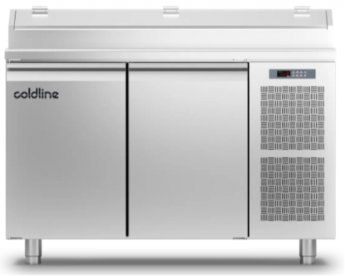 Холодильний стіл Prep-station GN1/1 | 2 двері, 280 л, -2°...+8°C, зі стільницею GN1/6, H 710 мм | BU HORECA