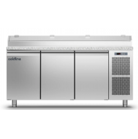 Холодильний стіл Prep-station GN1/1 | 3 двері, 476 л, -2°...+8°C, гранітна стільниця GN1/3, H 760 мм | BU HORECA