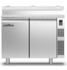 Холодильний стіл Prep-station GN1/1 | 2 двері, 303 л, -2°...+8°C, гранітна стільниця GN1/3, H 760 мм, під виносний холод | BU HORECA
