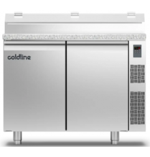 Холодильний стіл Prep-station GN1/1 | 2 двері, 280 л, -2°...+8°C, гранітна стільниця GN1/3, H 710 мм, під виносний холод | BU HORECA
