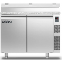 Холодильний стіл Prep-station GN1/1 | 2 двері, 303 л, -2°...+8°C, гранітна стільниця GN1/3, H 760 мм, під виносний холод | BU HORECA