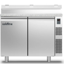 Холодильний стіл Prep-station GN1/1 | 2 двері, 303 л, -2°...+8°C, гранітна стільниця GN1/3, H 760 мм, під виносний холод | BU HORECA