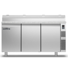 Холодильний стіл Prep-station GN1/1 | 3 двері, 440 л, -2°...+8°C, гранітна стільниця GN1/3, H 710 мм, під виносний холод | BU HORECA